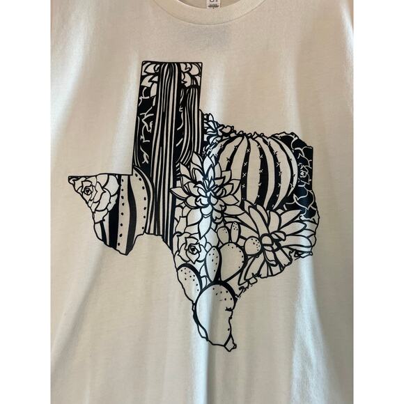 Texas Cactus Shirt on Natural Color Tee Size Small, Unisex NEW‎ - Picture 3 of 5